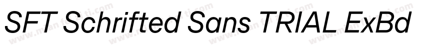 SFT Schrifted Sans TRIAL ExBd Comp字体转换